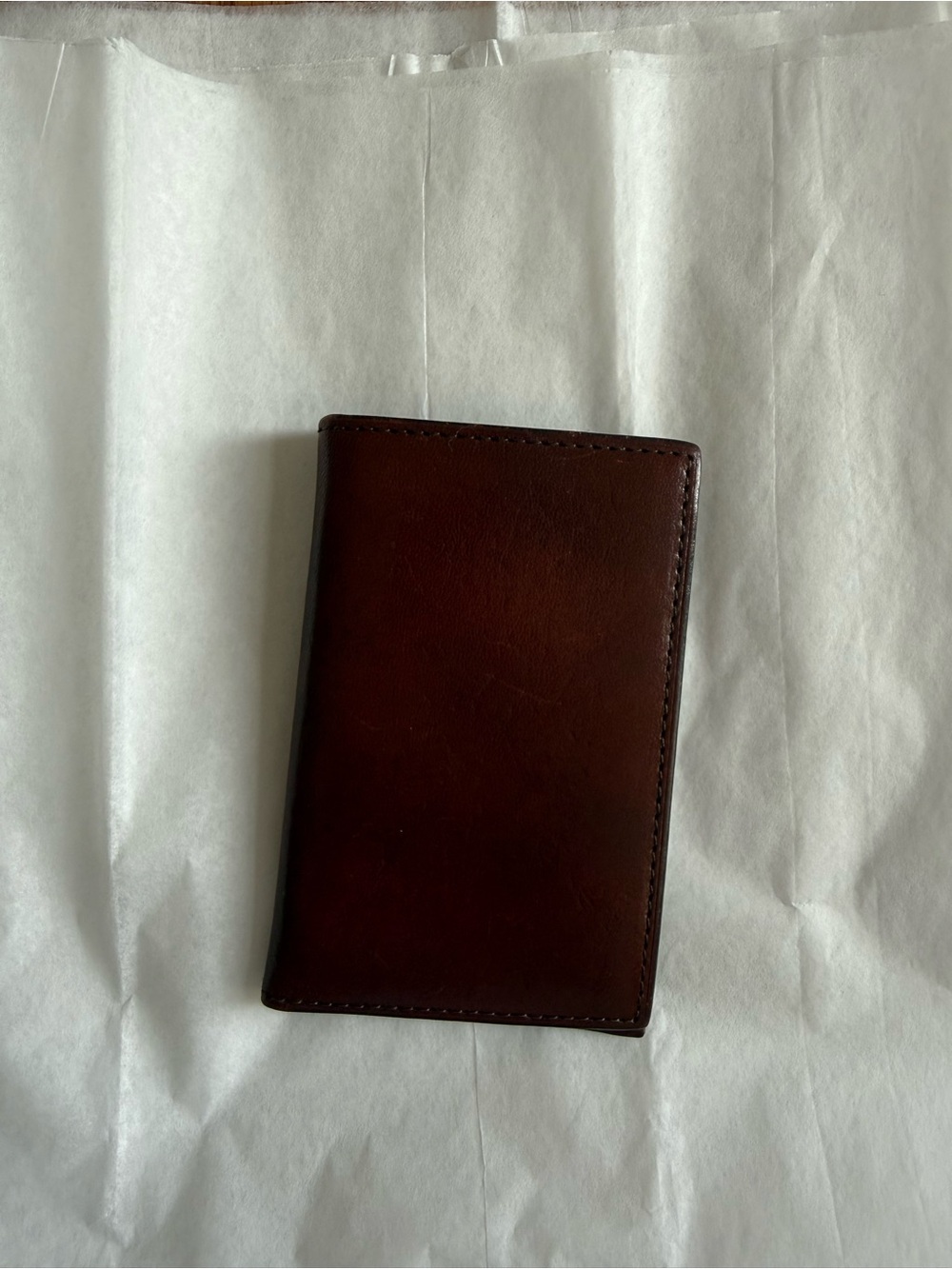 Brown Leather Credit Card Case - Classic Bifold